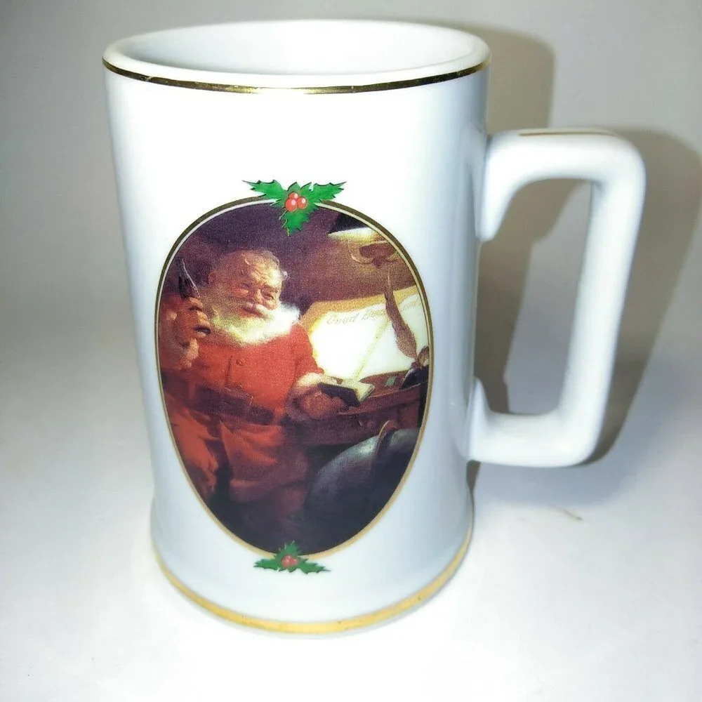 Coca Cola 1996 Collector Edition Coffee Mug July‎ Christmas Santa Vintage